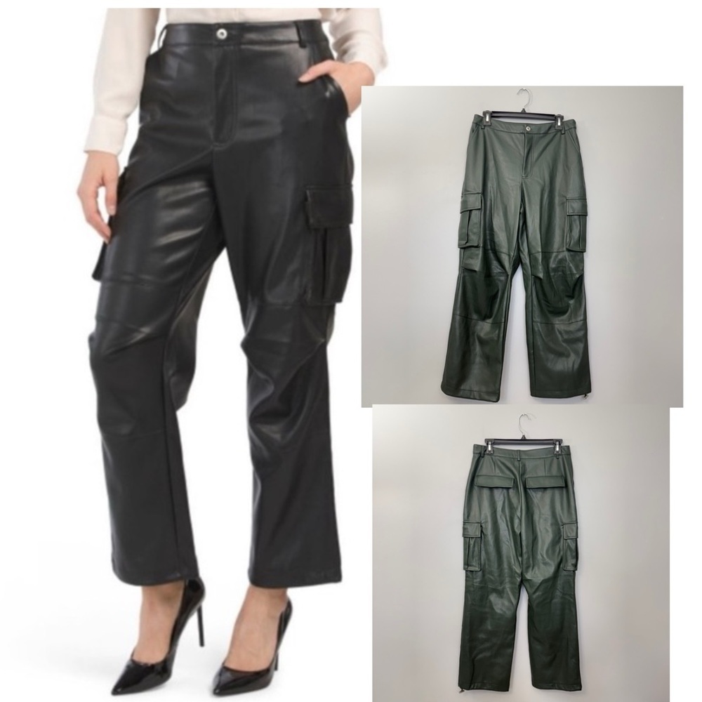 7 For All Mankind Faux Leather Cargo Pants size Medium BNWT